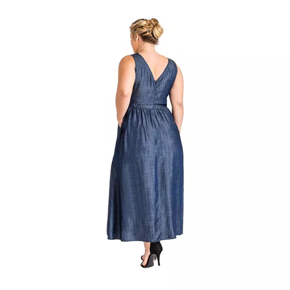 Elegant Blue Maxi Dress